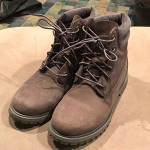 Gray Timberland Boots